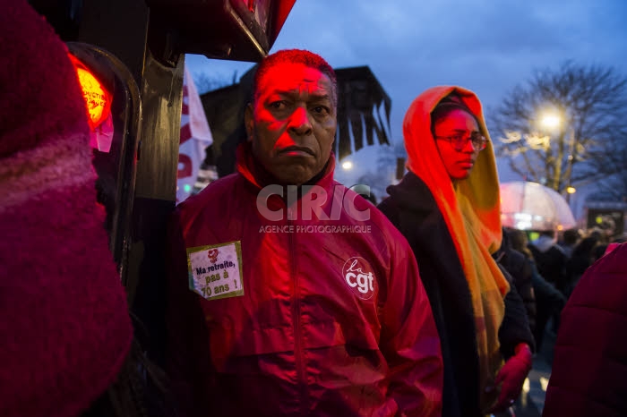 Manifestation contre le projet de réforme des retraites.