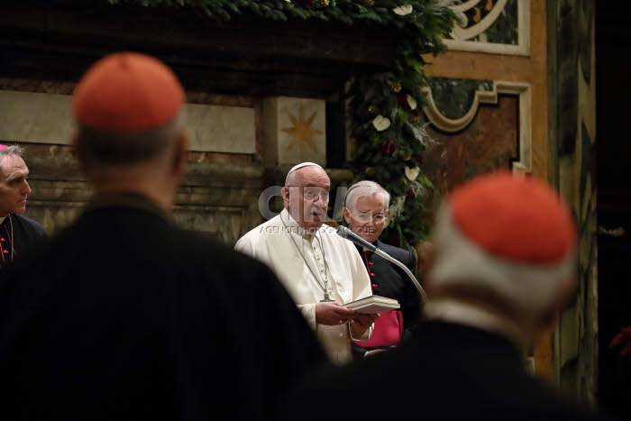 Traditionnels vœux du pape François à la Curie.