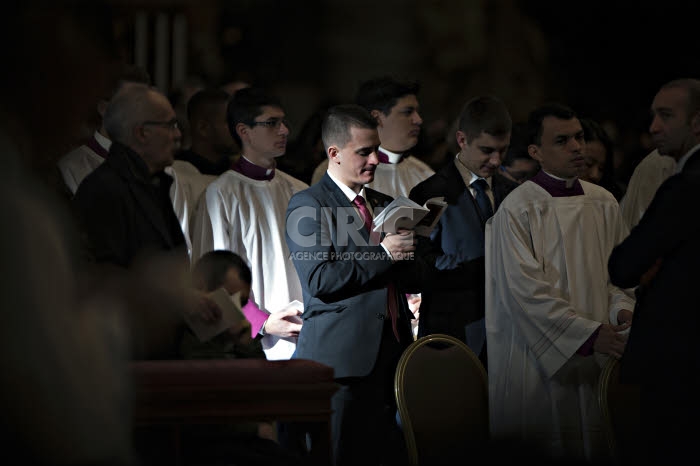 Fidèle lors de la messe en la Solennité de Marie Mère de Dieu au Vatican.