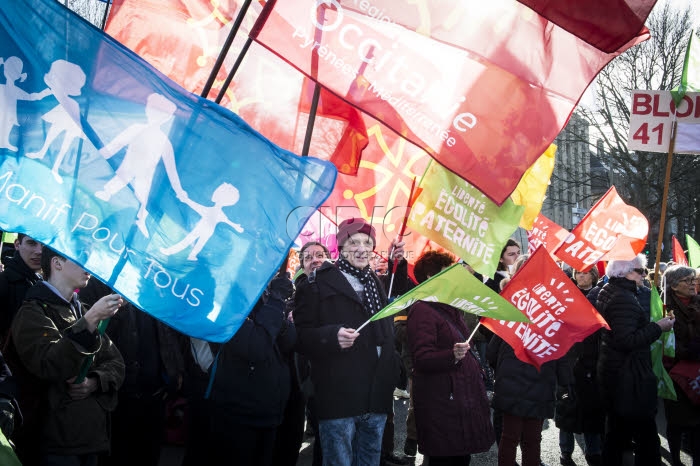 Manifestation contre la réforme de la PMA, la GPA, le projet de loi bioéthique.