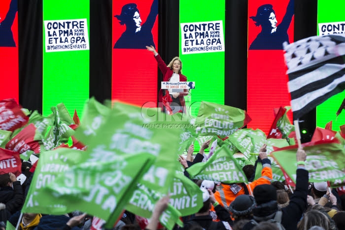 Manifestation contre la réforme de la PMA, la GPA, le projet de loi bioéthique.