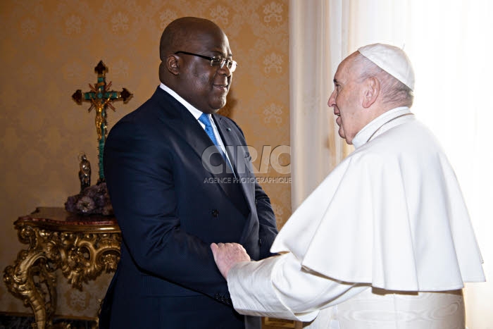 Le pape François reçoit Félix TSHISEKEDI au Vatican.