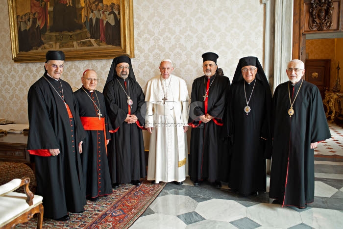 Le pape François reçoit des patriarches catholiques du Proche-Orient.