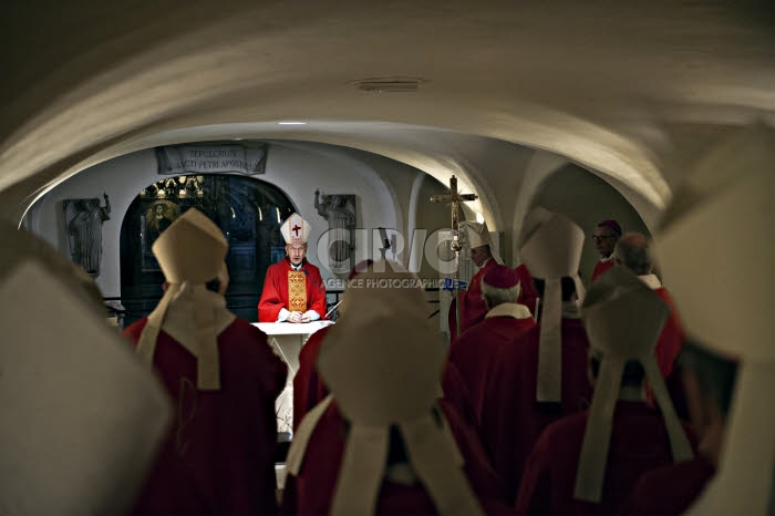 Groupe d'évêques français en visite ad limina.