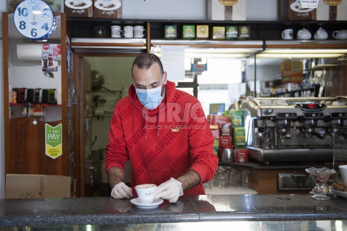 Coronavirus, la vie économique à Rome, Italie.