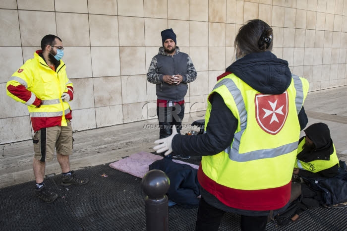 Coronavirus Covid-19, distribution alimentaire, par l’Ordre de Malte France.