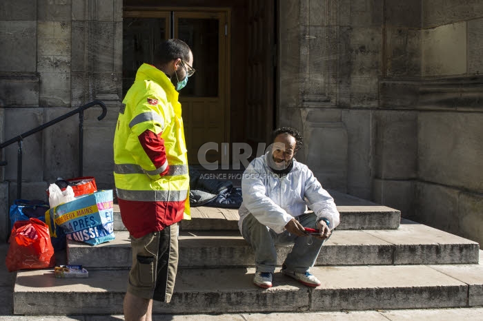 Coronavirus Covid-19, distribution alimentaire, par l’Ordre de Malte France.