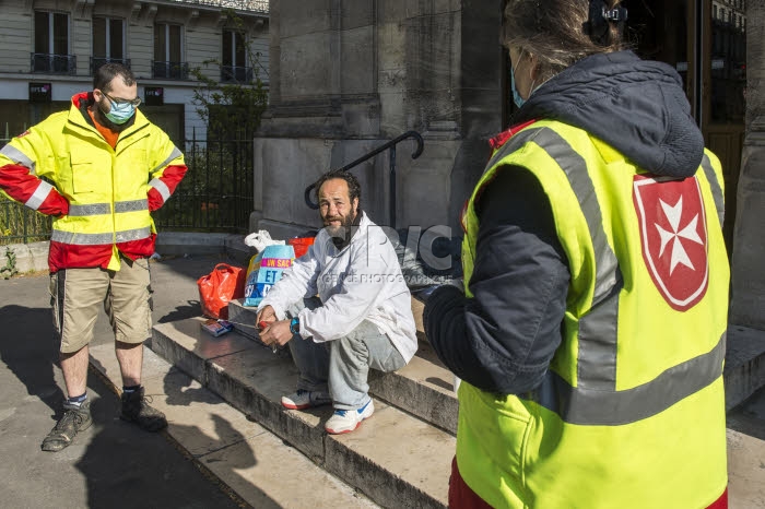 Coronavirus Covid-19, distribution alimentaire, par l’Ordre de Malte France.