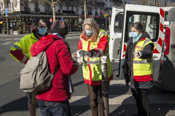 Coronavirus Covid-19, distribution alimentaire, par l’Ordre de Malte France.