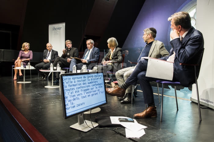 Crise Covid-19, débat avec les présidents des principaux cultes en France.