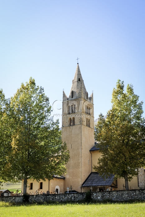 glise Saint-Laurent d'Arvieux en Queyras, Hautes-Alpes.