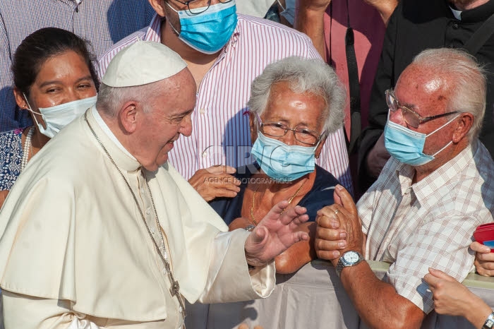 Audience générale hebdomadaire du pape François.