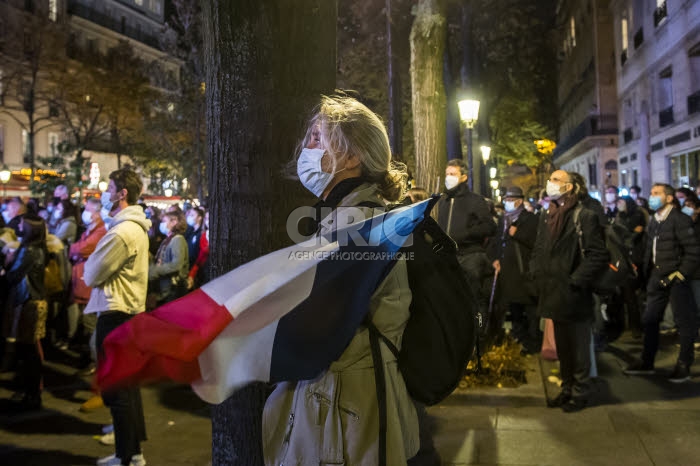 Hommage national à Samuel Paty.