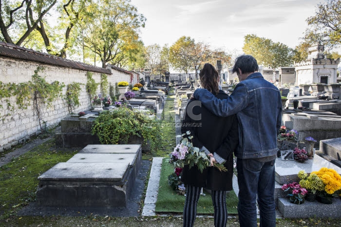 Fête de la Toussaint, cimetière.