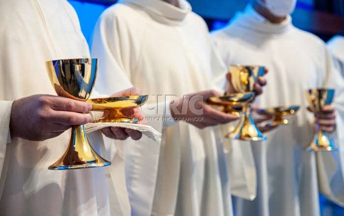 Illustration eucharistie, objets liturgiques.