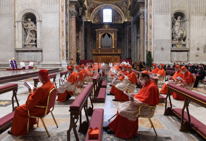 Messe célébrée par le pape François en présence des nouveaux cardinaux créés.