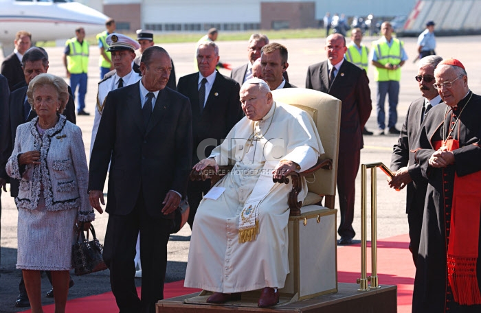 Rencontre de Jean Paul II et Jacques Chirac