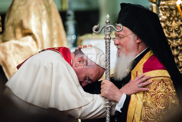 Le pape François avec Bartholomée 1er à Istanbul