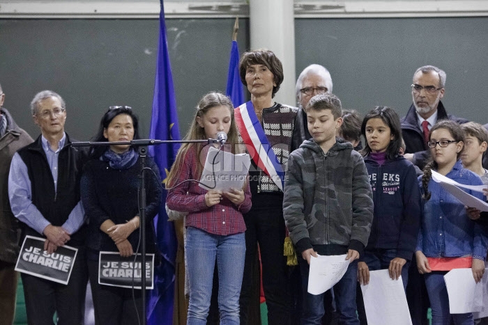 Hommage aux victimes de Charlie Hebdo à Bussy-Saint-Georges