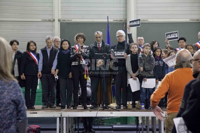Hommage aux victimes de Charlie Hebdo à Bussy-Saint-Georges