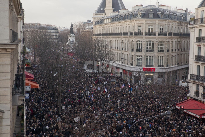 Rassemblement républicain suite aux attentats terroristes