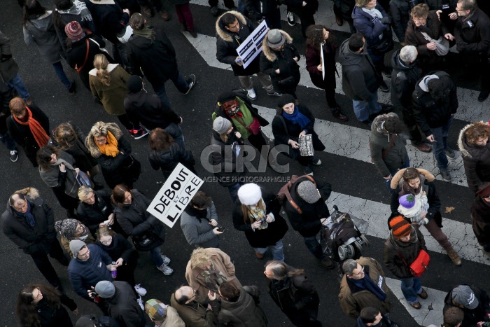 Rassemblement républicain suite aux attentats terroristes