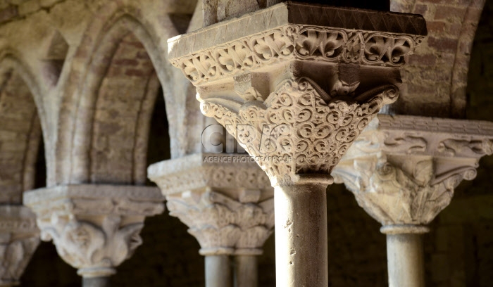 Chapiteaux du cloître de l'Abbaye St Pierre à Moissac