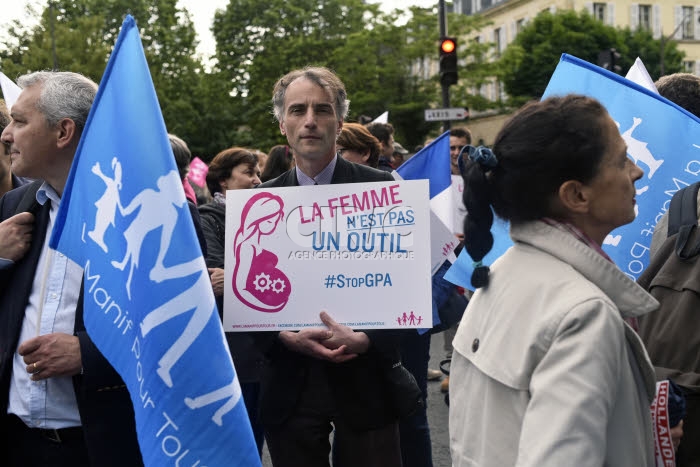 Manif pour Tous, manifestation pour soutenir le projet de loi anti-GPA