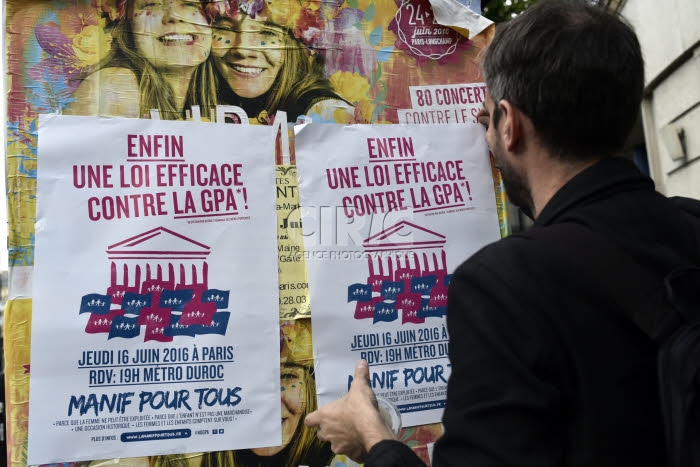 Manif pour Tous, manifestation pour soutenir le projet de loi anti-GPA