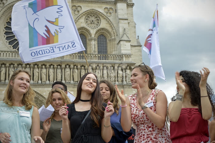 6e rencontre annuelle de jeunes européens à Paris, à l’initiative de Sant’Egidio