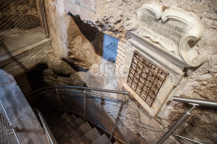Inauguration de la prison Mamertine, après restauration, à Rome