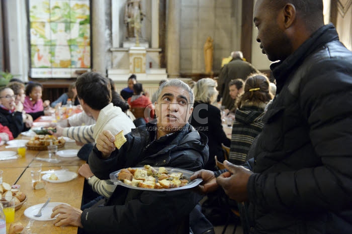 1ère journée mondiale des pauvres, paroisse St Jean Baptiste de Belleville à Paris