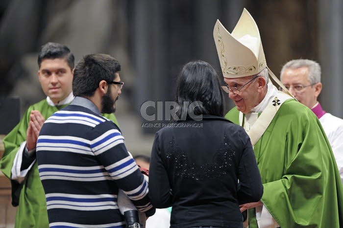 1ère Journée mondiale des pauvres instituée par le pape François, messe au Vatican.