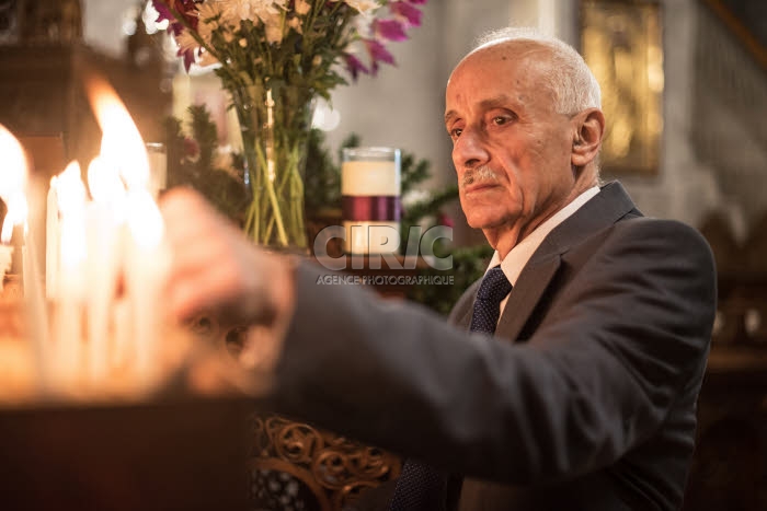 Noël orthodoxe dans l'église Saint-Porphyre à Gaza.