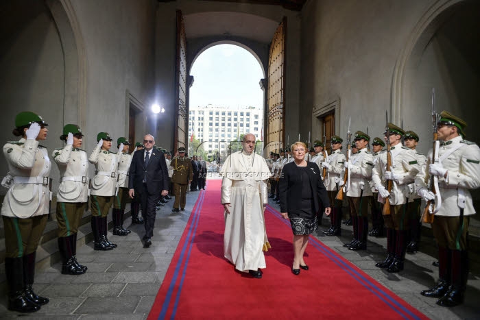 Voyage apostolique du pape François au Chili.