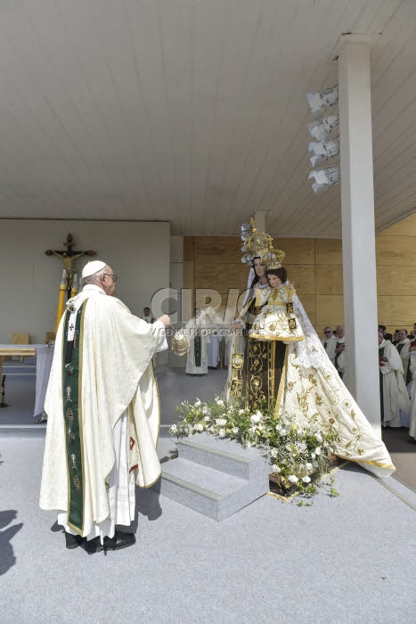 Voyage apostolique du pape François au Chili. Messe au parque O'Higgins, Santiago.