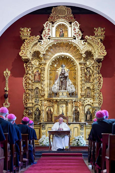 Voyage apostolique du pape François au Pérou. Rencontre les évêques du Pérou