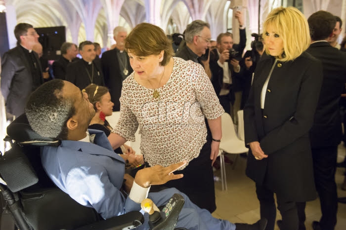 Brigitte MACRON, accompagne le chef de l'Etat, lors de l'invitation de la CEF.