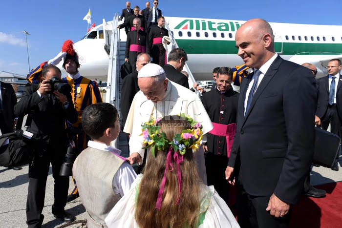 Voyage apostolique du pape François en Suisse.