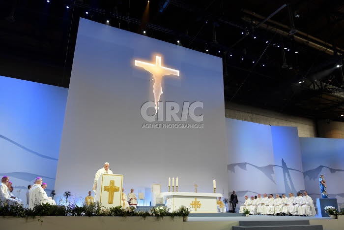 Voyage apostolique du pape François en Suisse, messe à Genève.