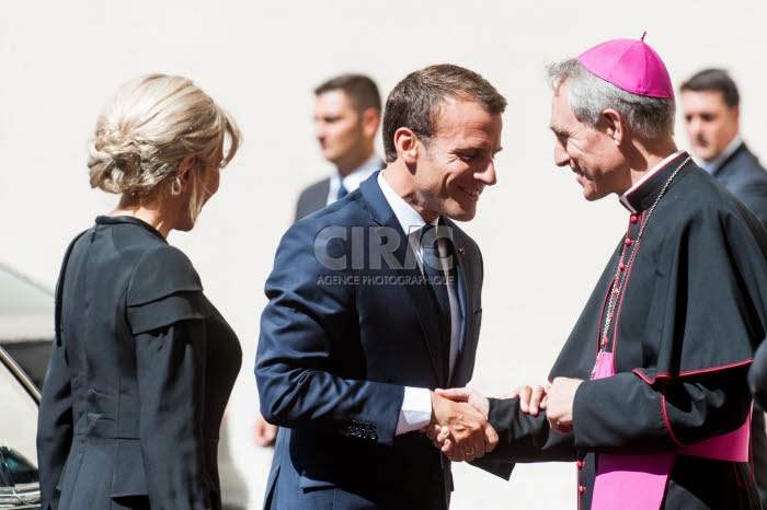 Arrivée du président Emmanuel MACRON au Vatican