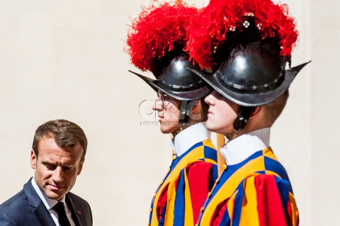 Arrivée du président Emmanuel MACRON au Vatican