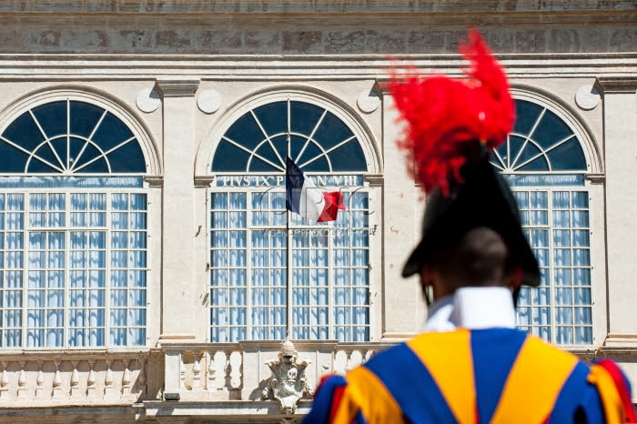 Arrivée du président Emmanuel MACRON au Vatican