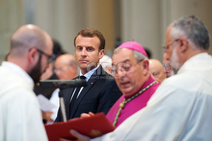 Le président Emmanuel MACRON à la Basilique Saint Jean de Latran à Rome