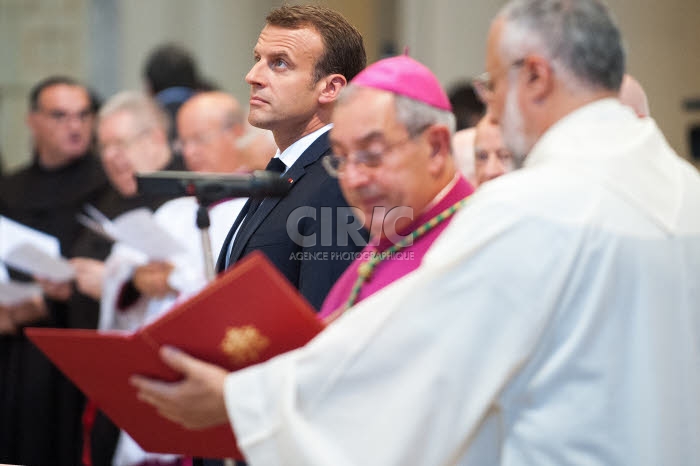 Le président Emmanuel MACRON à la Basilique Saint Jean de Latran à Rome