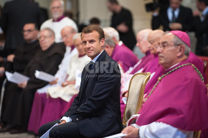 Le président Emmanuel MACRON à la Basilique Saint Jean de Latran à Rome