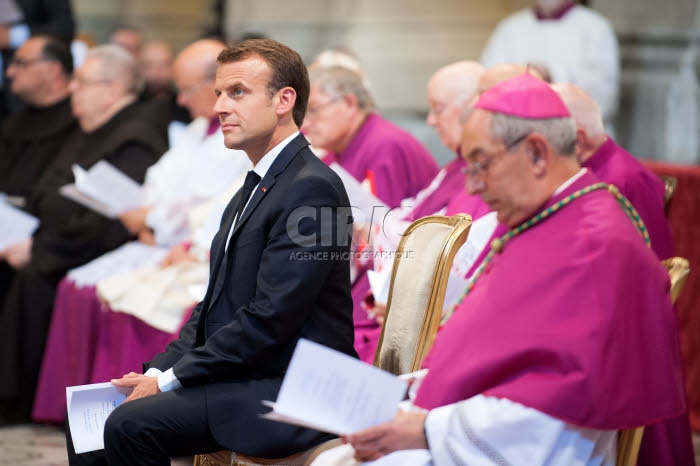 Le président Emmanuel MACRON à la Basilique Saint Jean de Latran à Rome