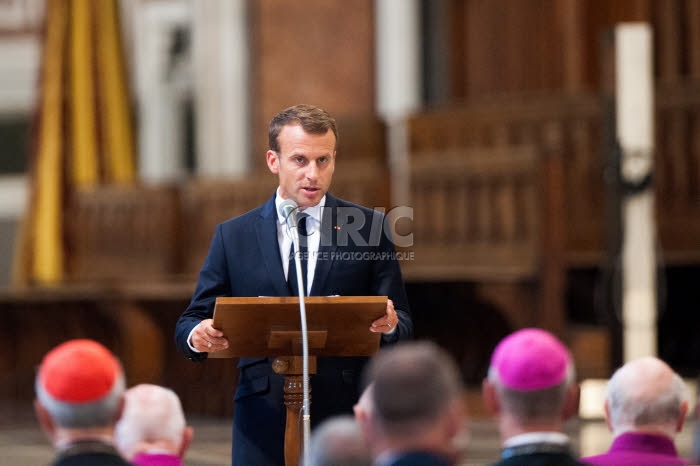 Le président Emmanuel MACRON à la Basilique Saint Jean de Latran à Rome