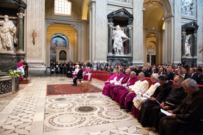 Le président Emmanuel MACRON à la Basilique Saint Jean de Latran à Rome