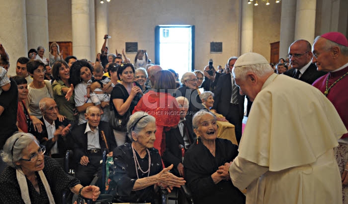 Visite pastorale du pape Benoît XVI à Cagliari en Sardaigne, Italie.